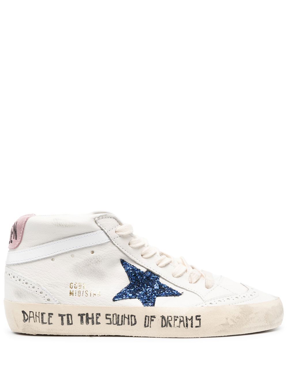 Mid-Top Sneakers with Distressed Sole