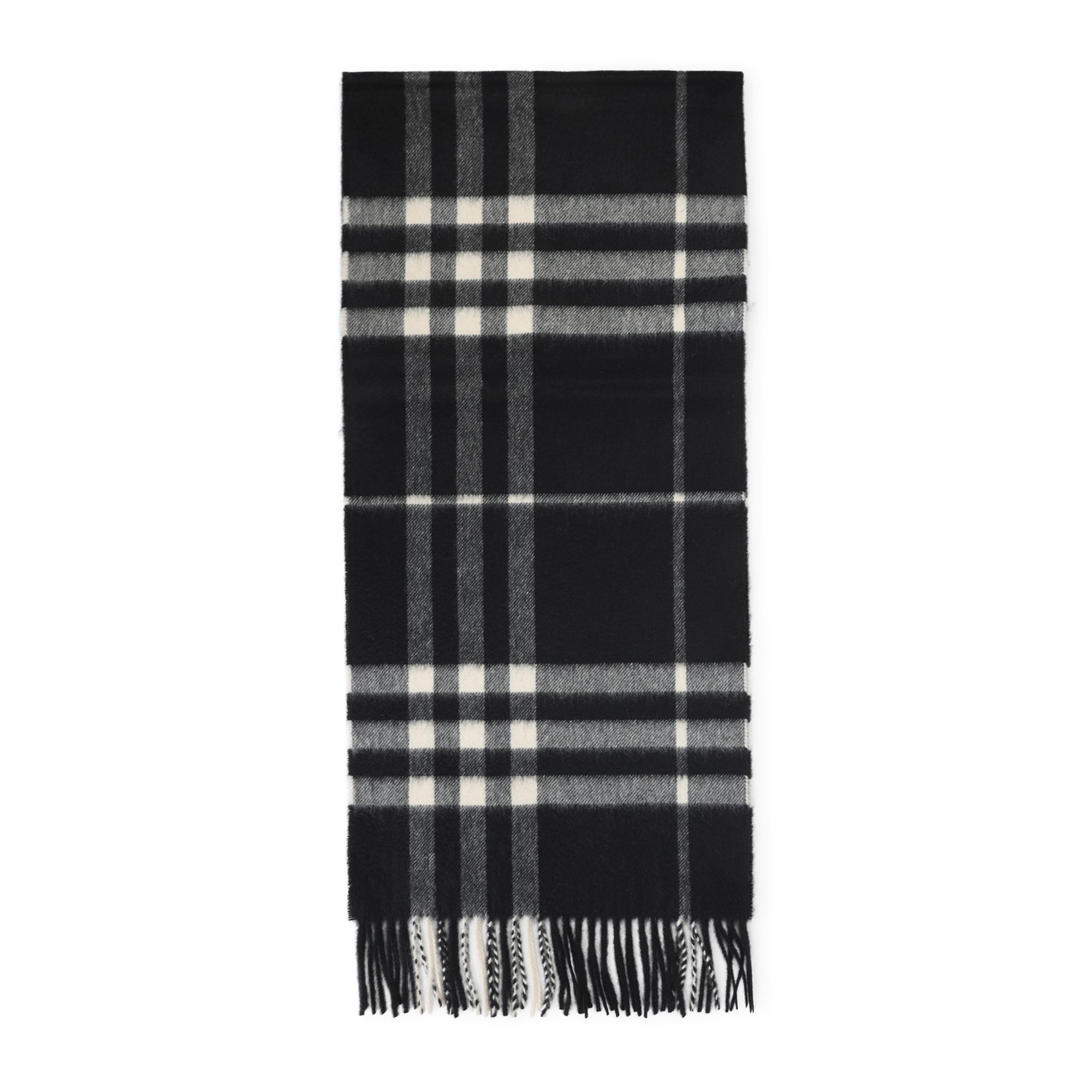 Rectangular Cashmere Scarf With Classic Check Design