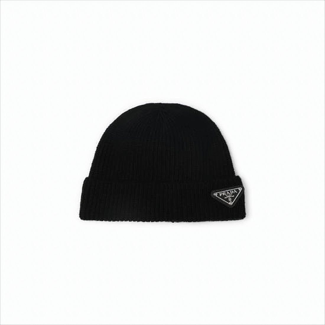 Ribbed Knit Beanie with Folded Cuff