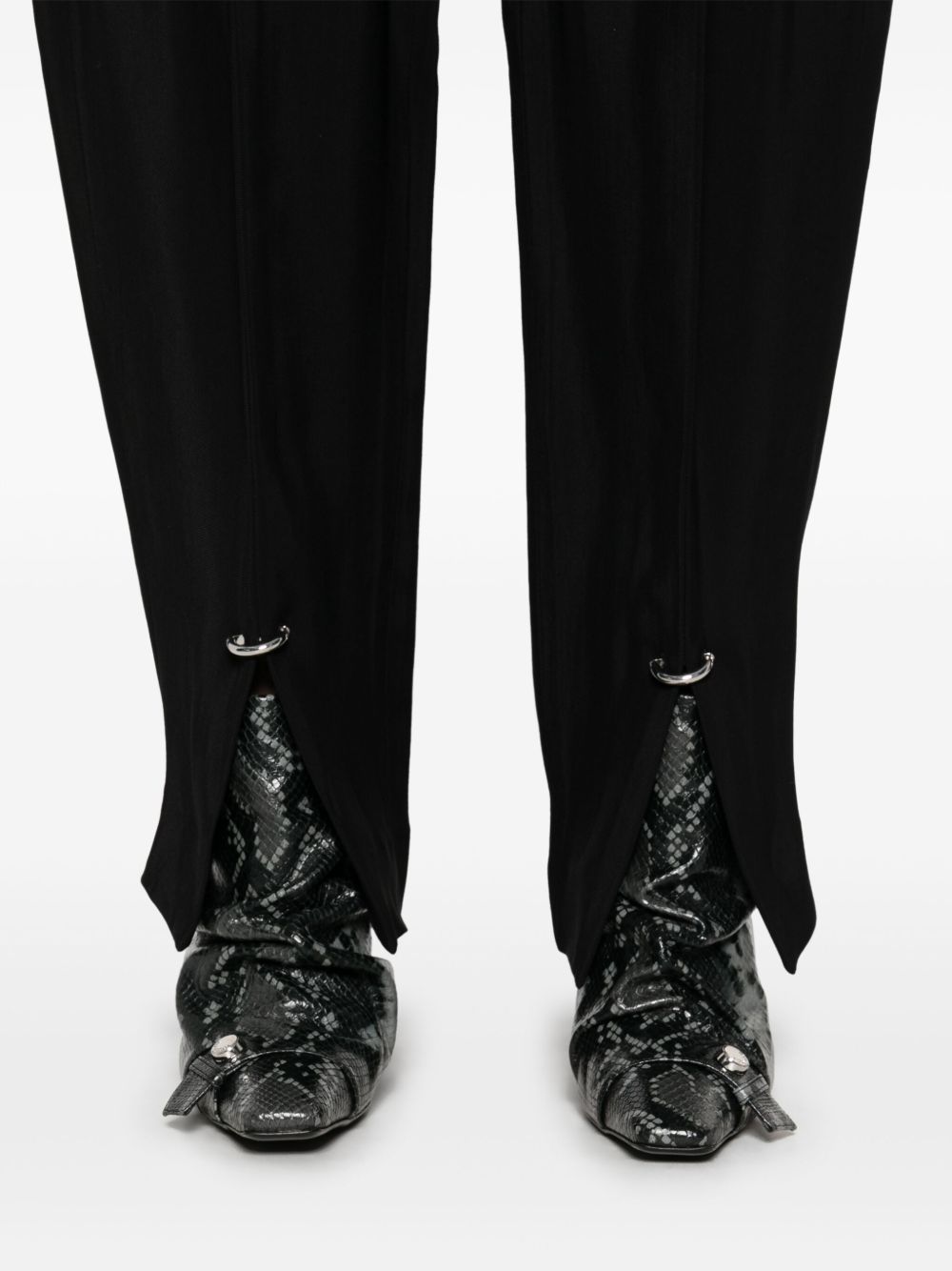 Relaxed Fit Black Trousers