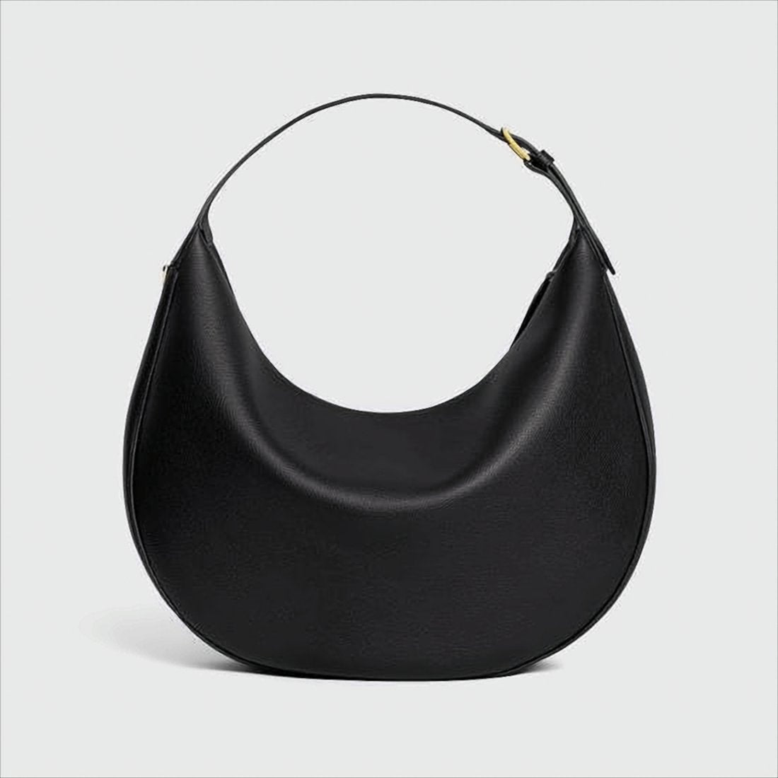 Crescent-Shaped Shoulder Bag with Adjustable Strap