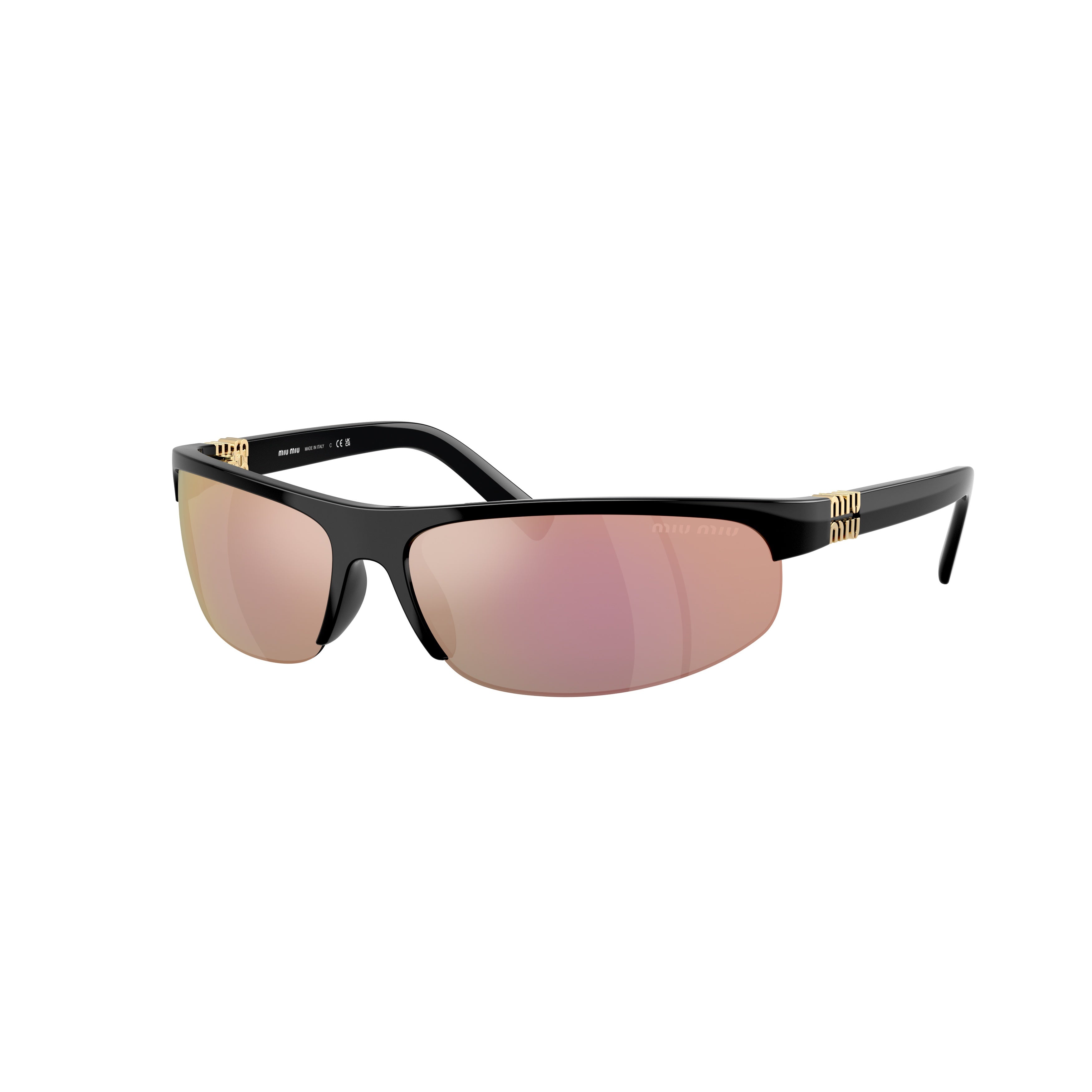 0mu A02s Semi-Rimless Black Frame Sunglasses
