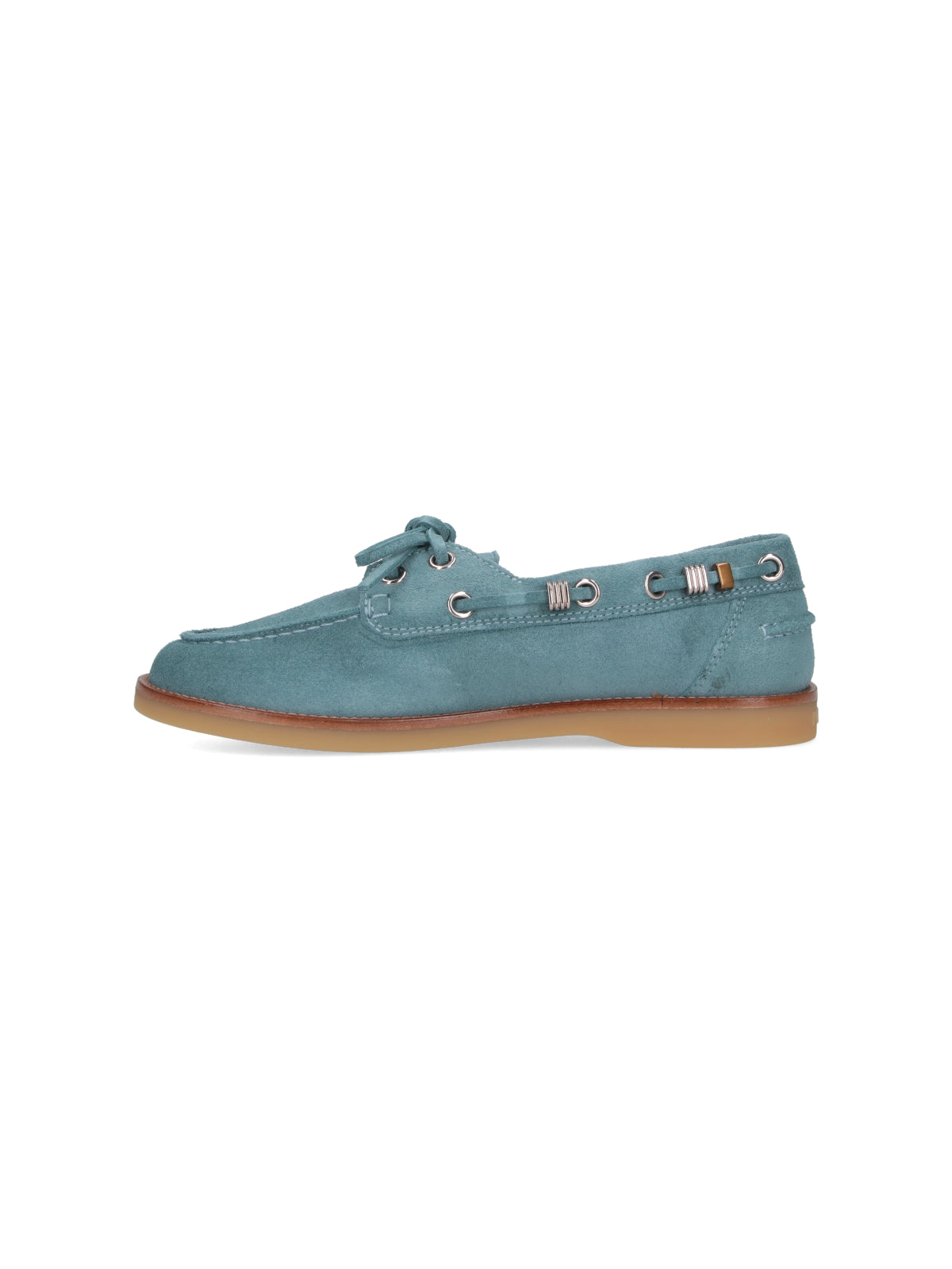 Blue Grace Suede Moccasin Shoes