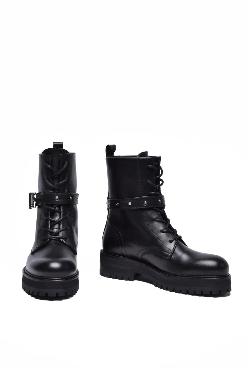 Leather Ankle Boot - Black