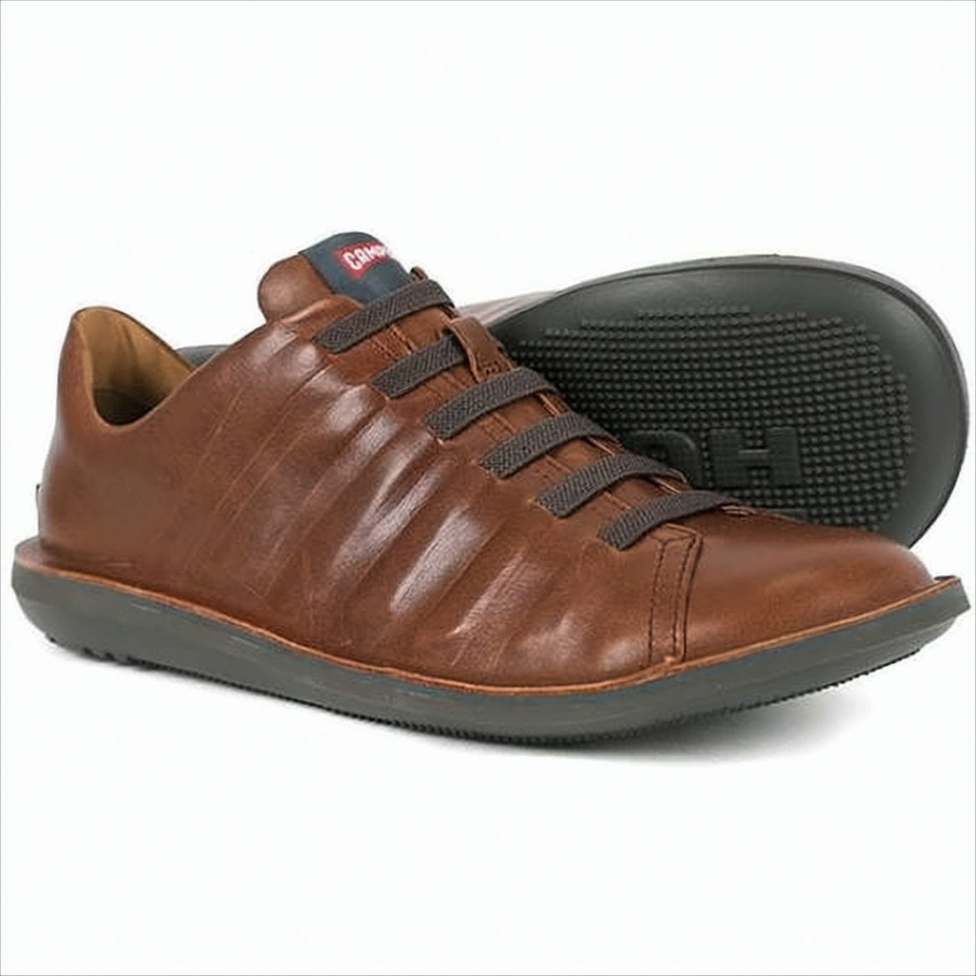Low-Top Brown Calf Leather Sneakers