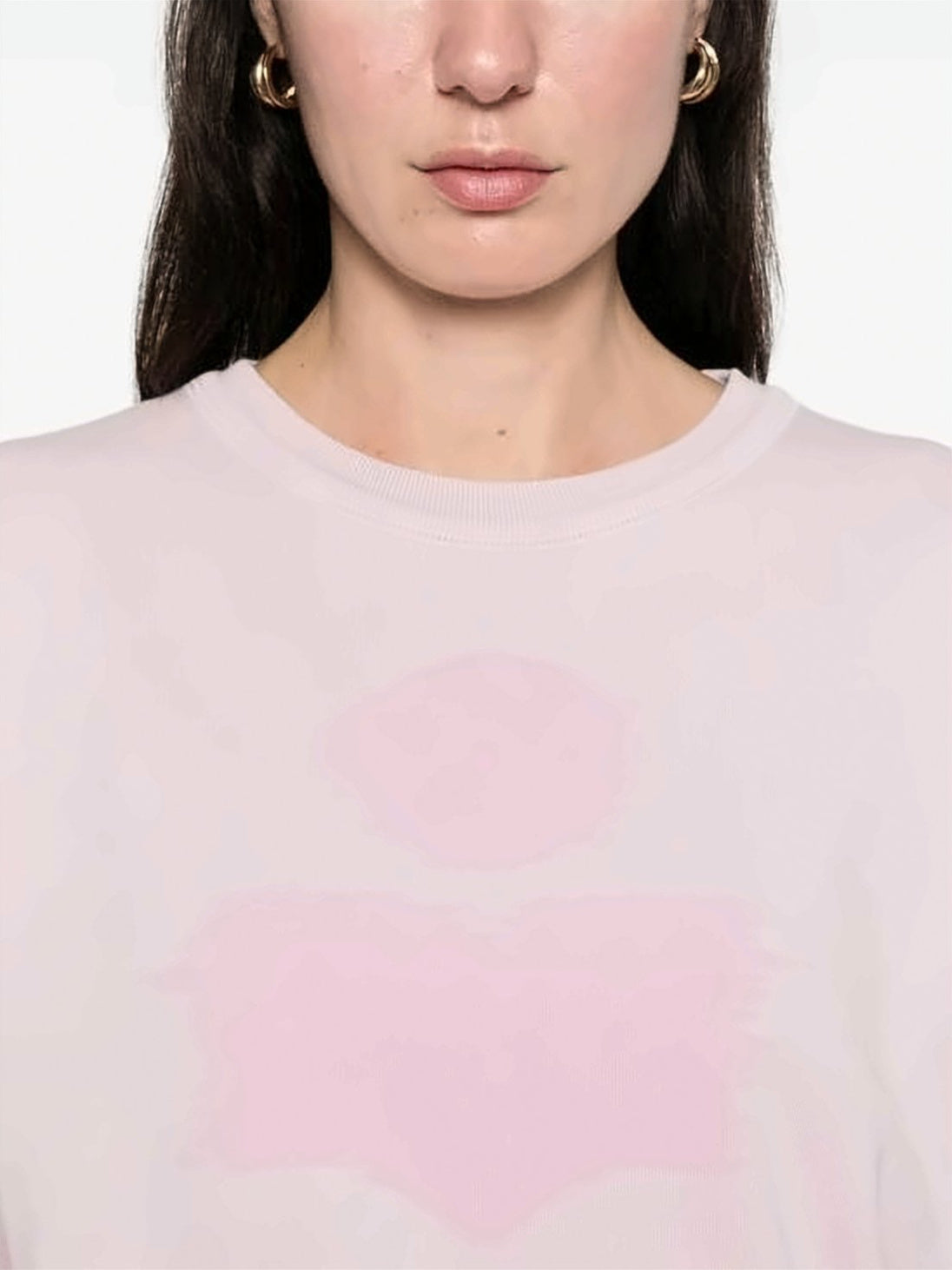 Pastel Pink Long-Sleeve Sweatshirt With Subtle Logo