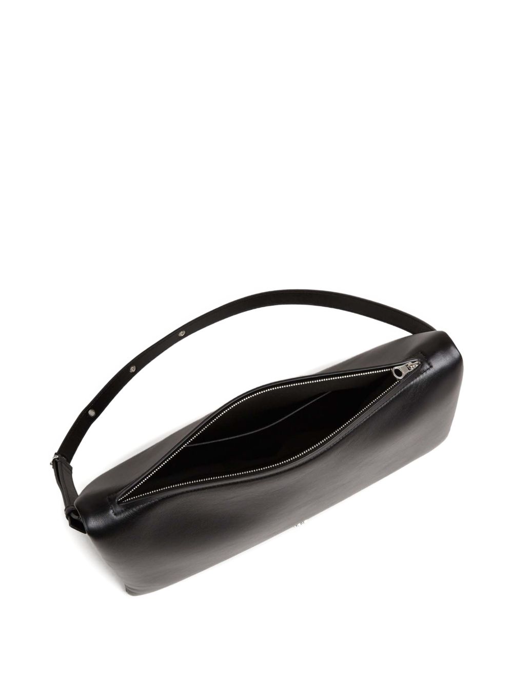 Rectangular Black Handbag with Adjustable Shoulder Strap