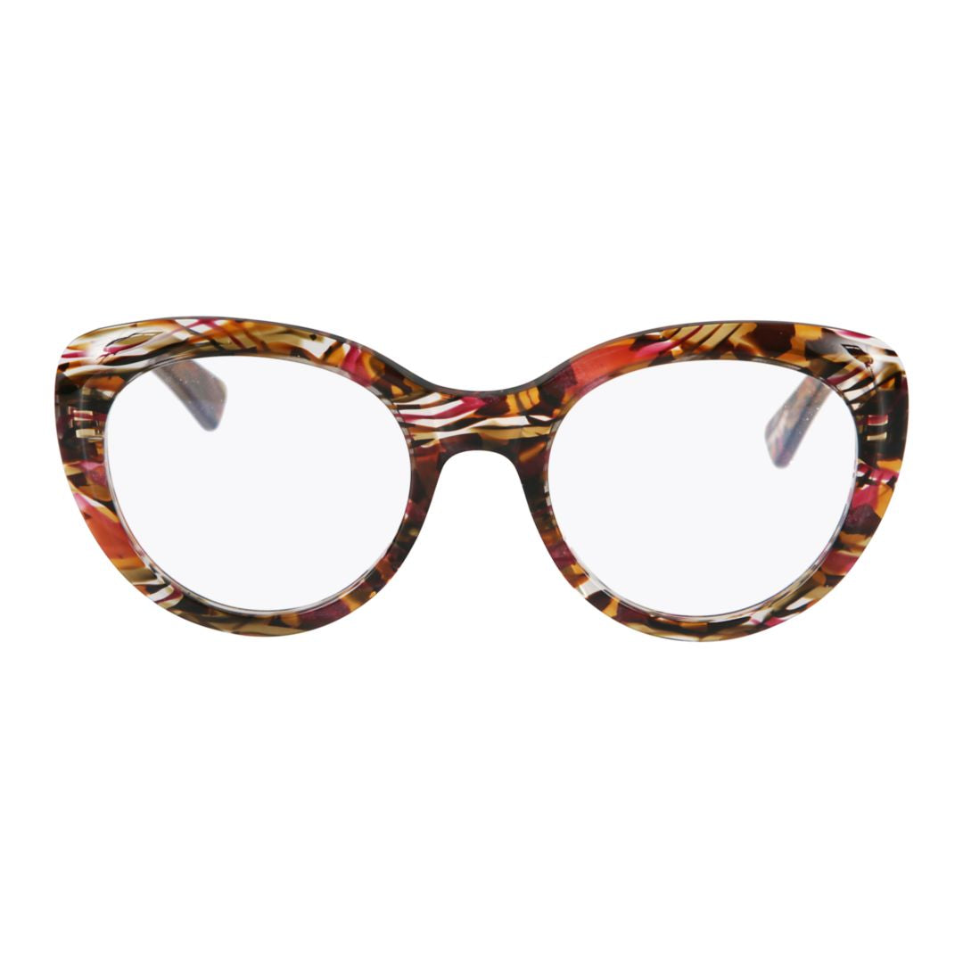 Sophia Glamour Oversized Round Tortoiseshell Sunglasses with Striking Arms