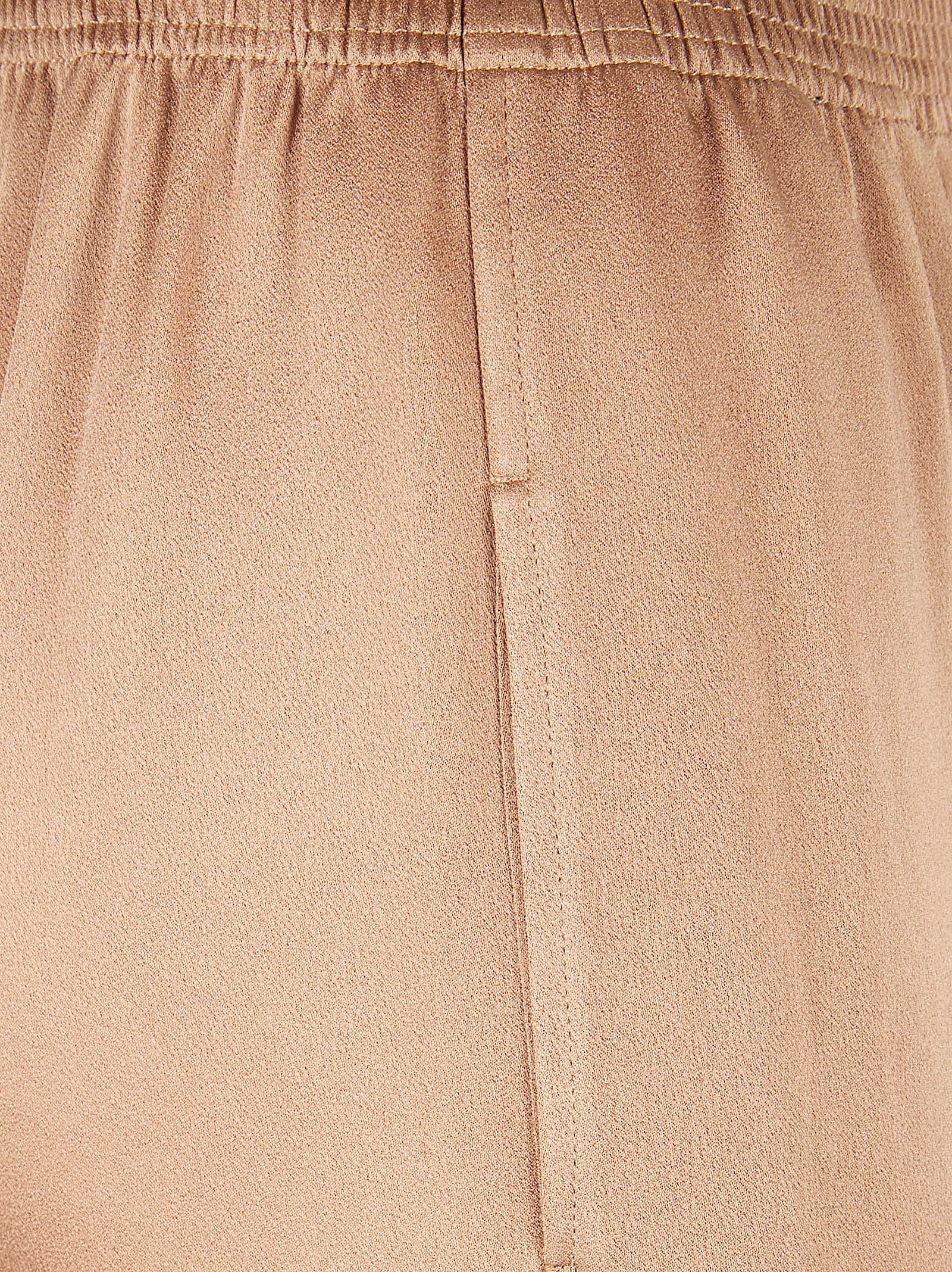 Wide-Leg Satin Trousers with Elastic Waist
