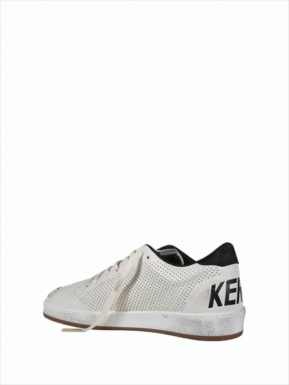 Perforated Calf Leather Low-Top Sneakers