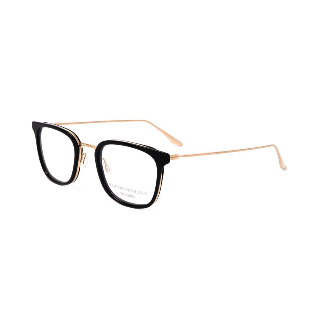 Bp5090 490fc Square Black Acetate Eyeglasses with Metallic Accents