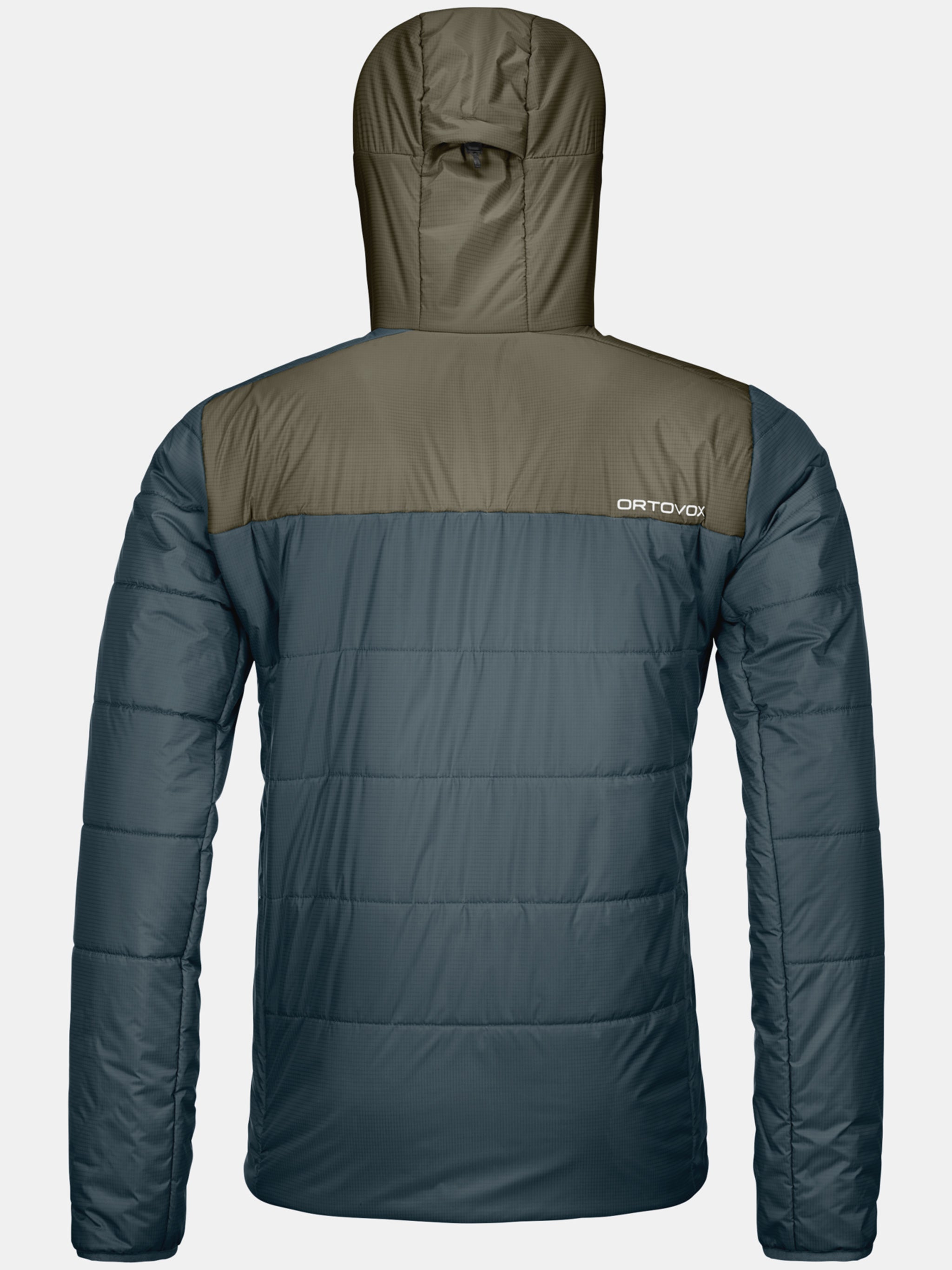 Blue Swisswool Zinal Quilted Hooded Ski Jacket