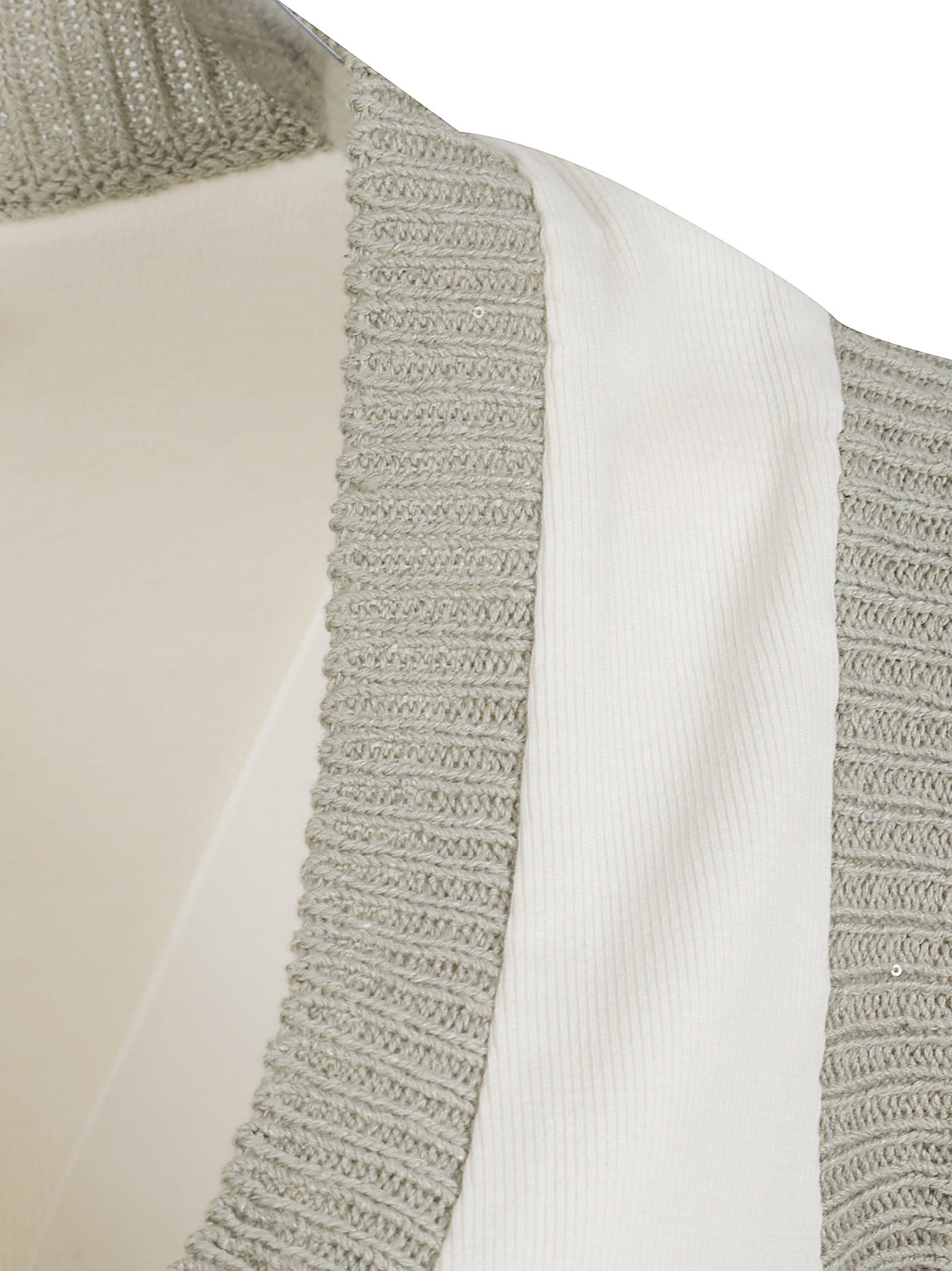 Fitted Sleeveless Top with Ribbed Knit Trim