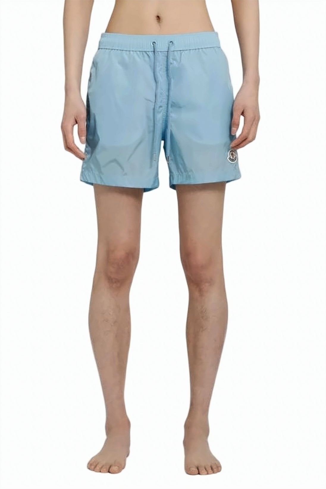 Light Blue Relaxed-Fit Swim Shorts