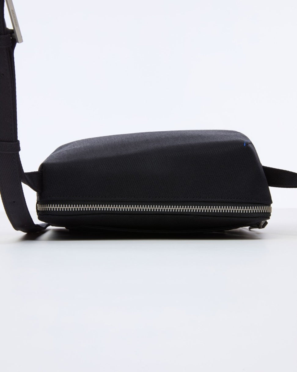 Asymmetric Grained Leather Crossbody Bag