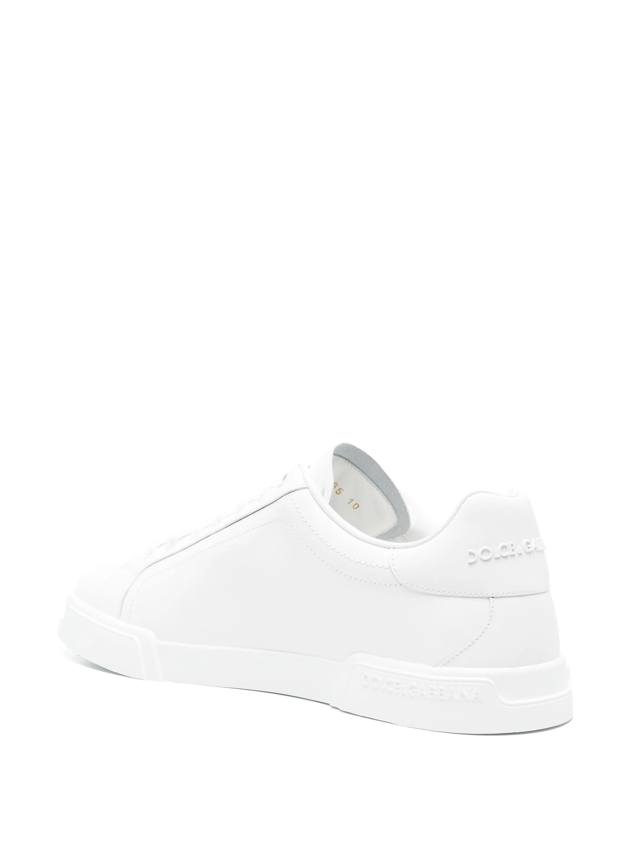 Minimalist White Nappa Leather Flat Sneakers