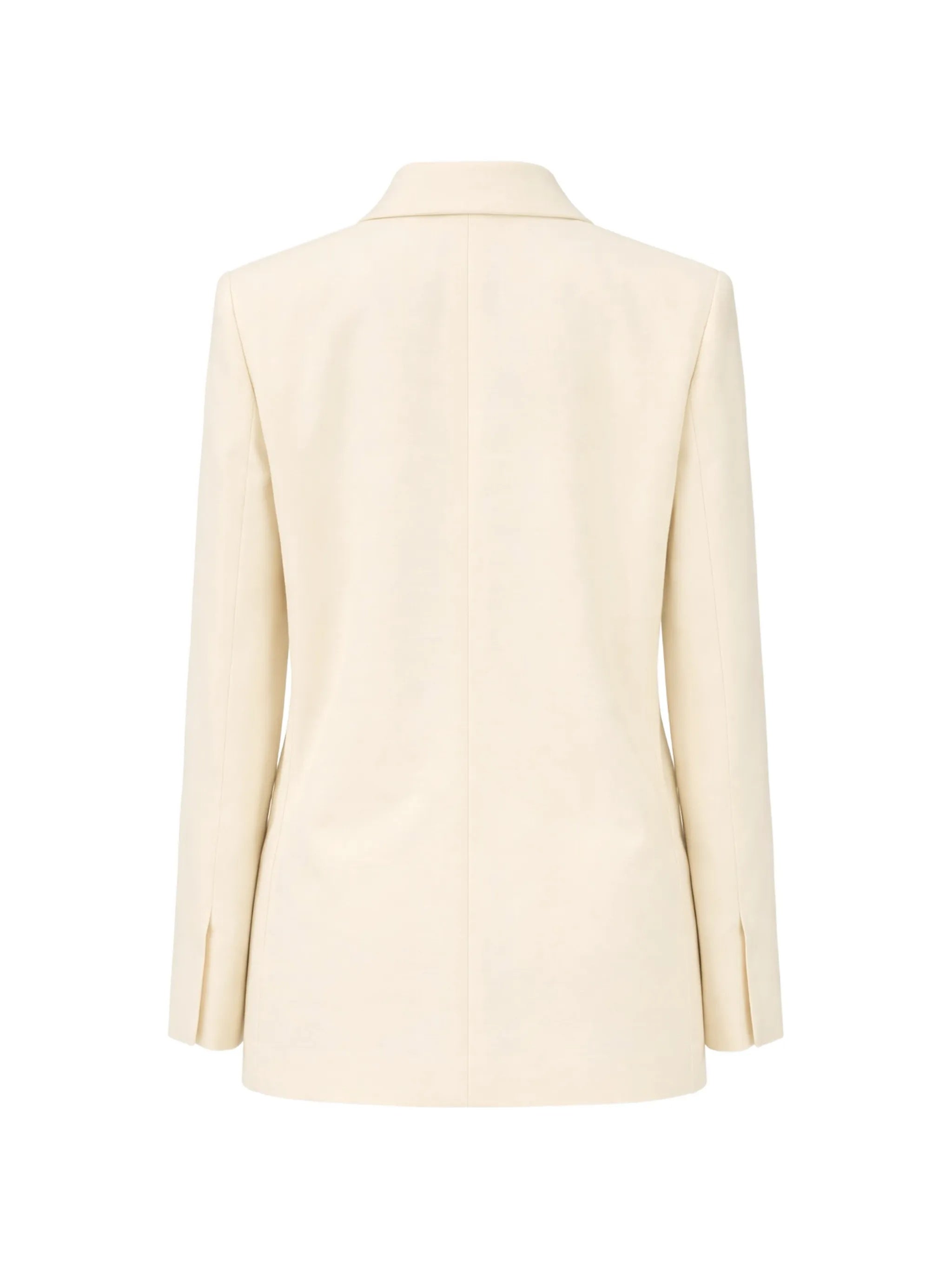 Neutral Faith Tailored Cotton Blazer