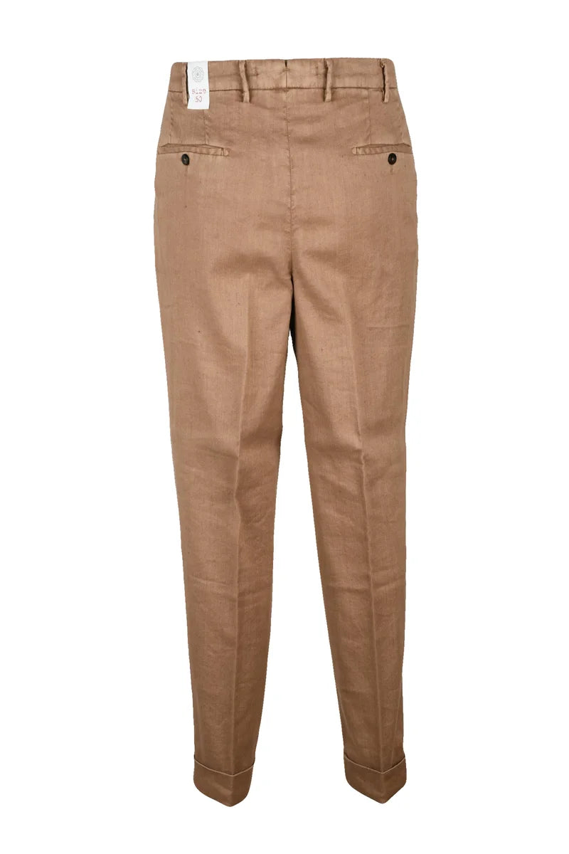 Brown Linen Cotton Trousers