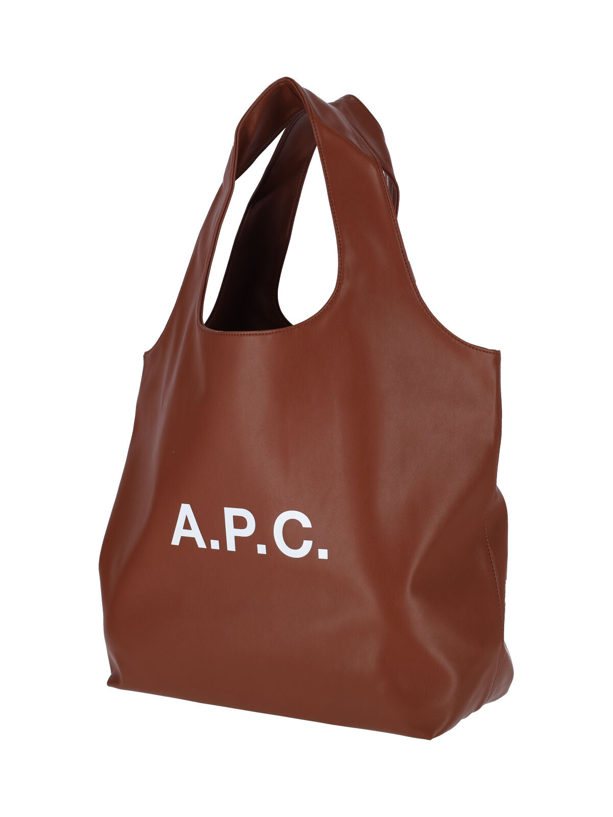 Spacious Brown Fabric Tote Bag