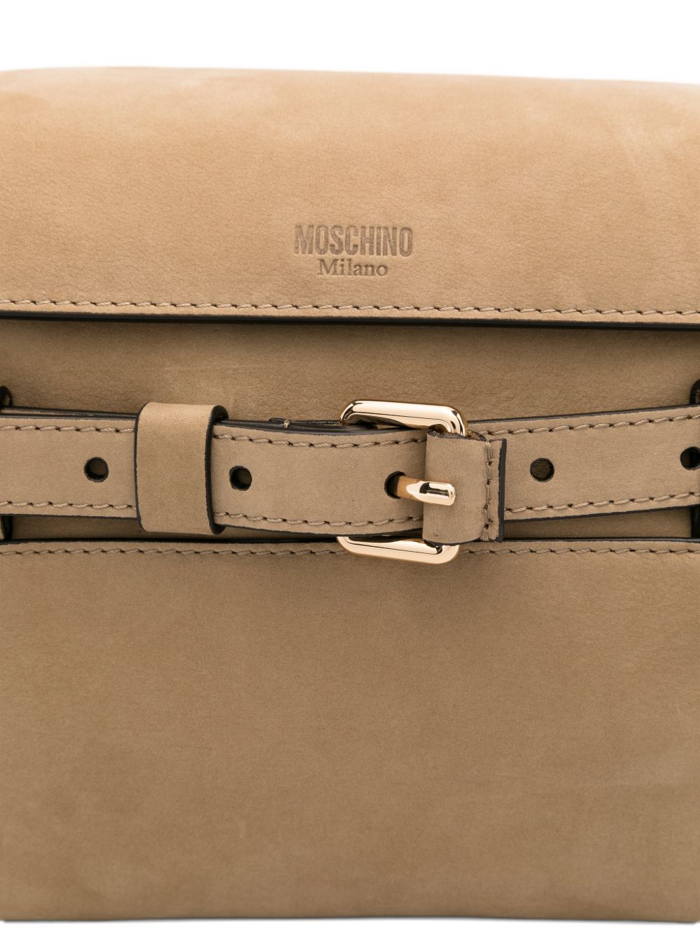 Rectangular Beige Silk And Nylon Shoulder Bag