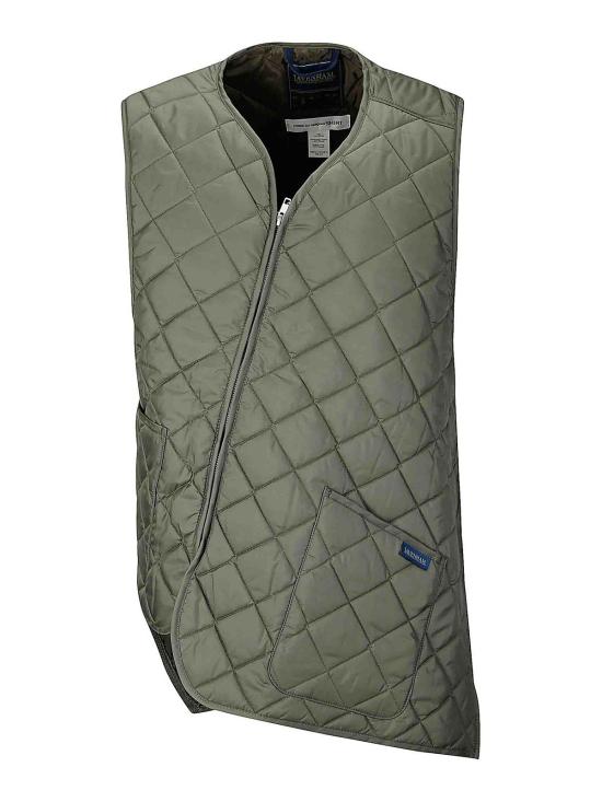 Asymmetrical Front Zipper Quilted Vest With Diamond Pattern