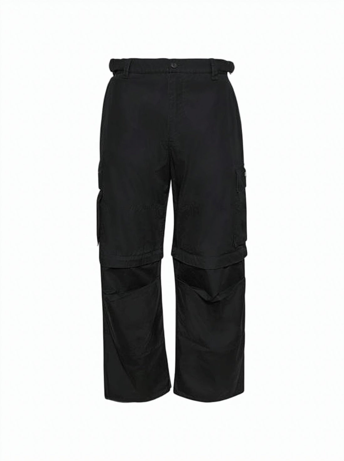 Mid-Length Straight-Cut Cargo Pants