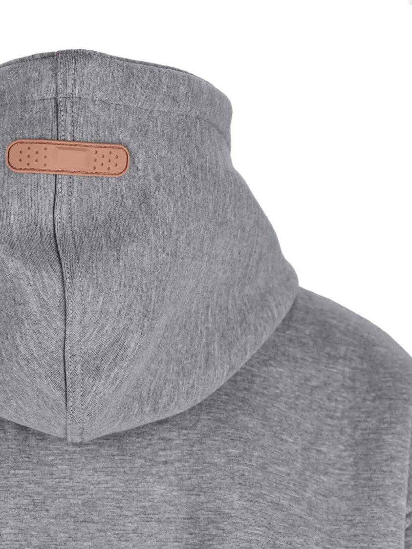 Logo Hooded Cardigan – Grey