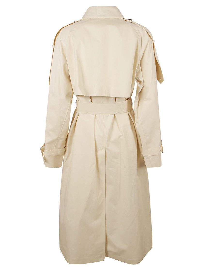 Double-Breasted Cotton Trench Coat