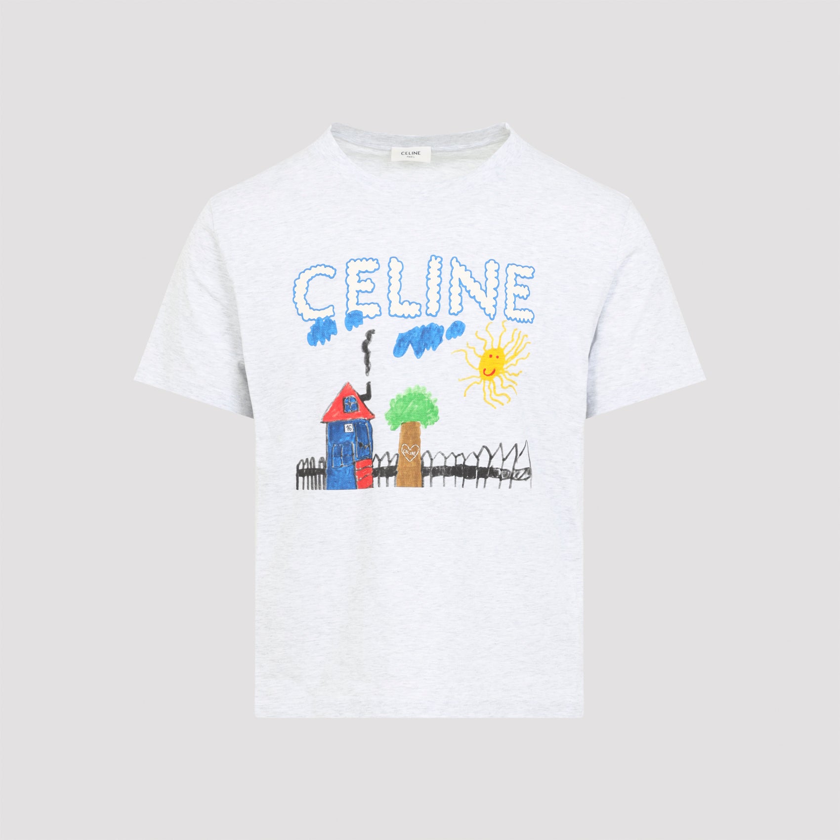 Soft Mélange Light Grey Cotton Jersey T-Shirt