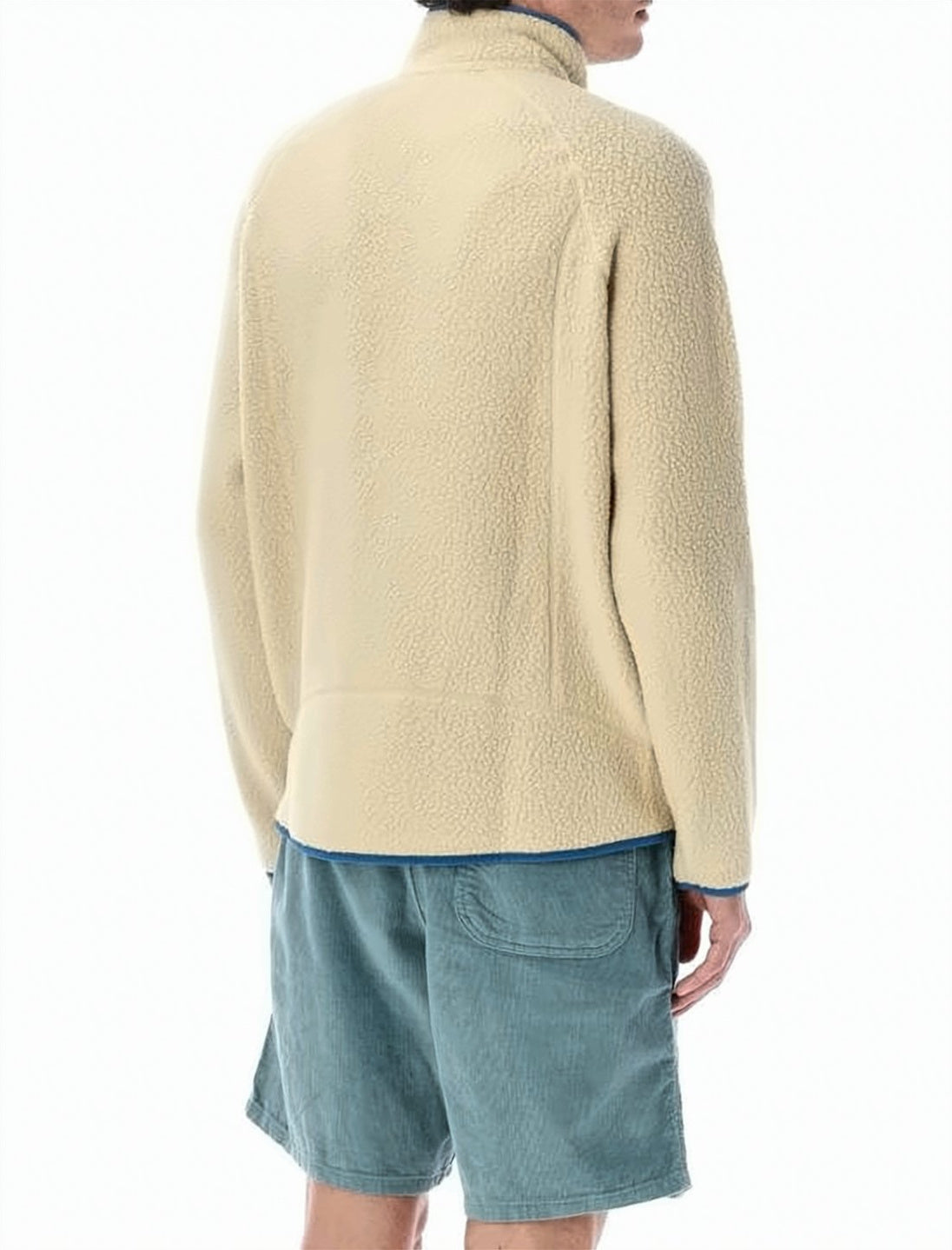 Textured Fleece High Collar Jacket