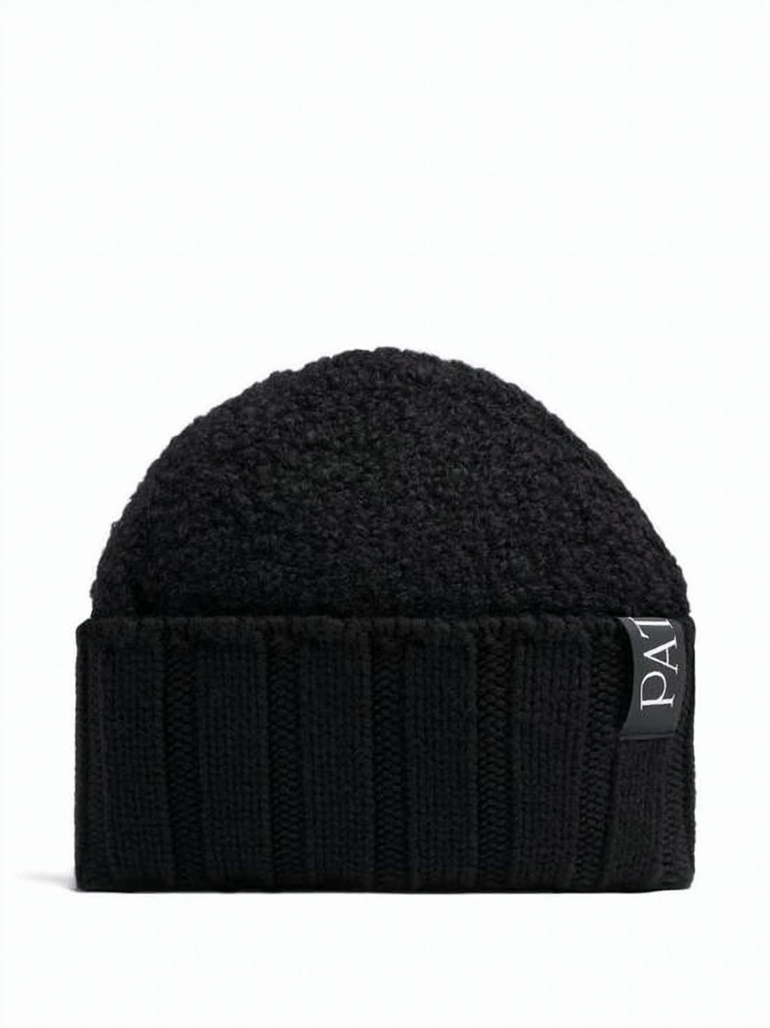 Textured Knit Beanie with Ribbed Cuff