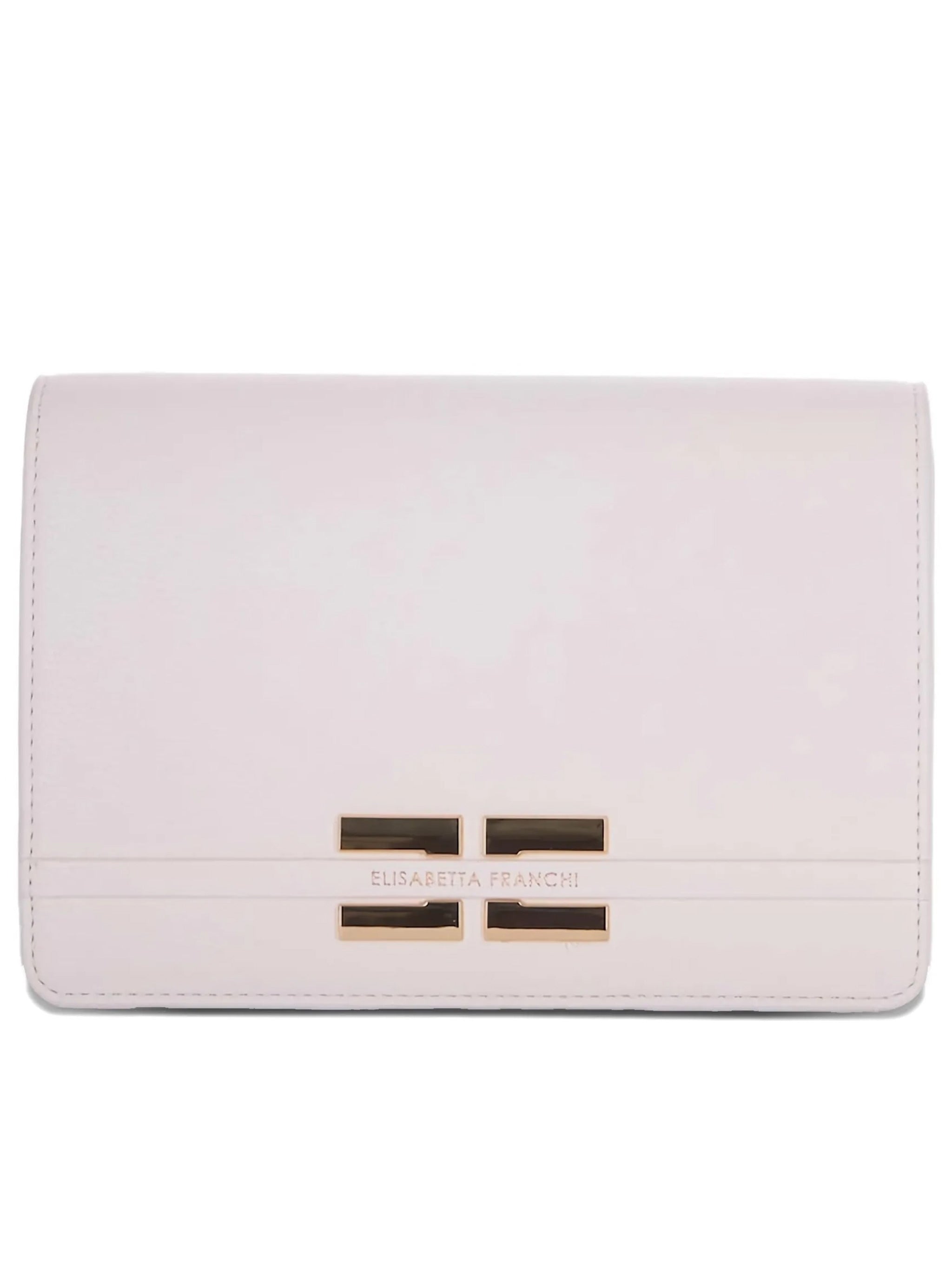 Rectangular Pink Smooth Geometric Clasp Clutch