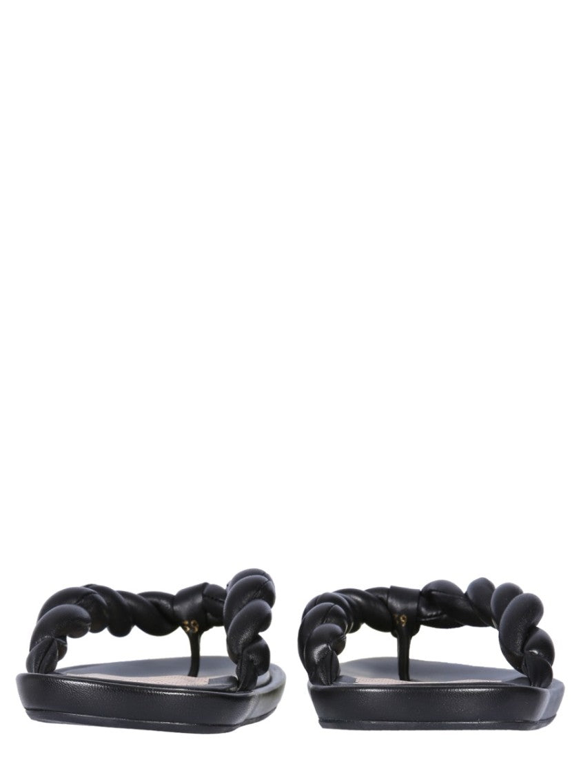 Leather Slide Sandals