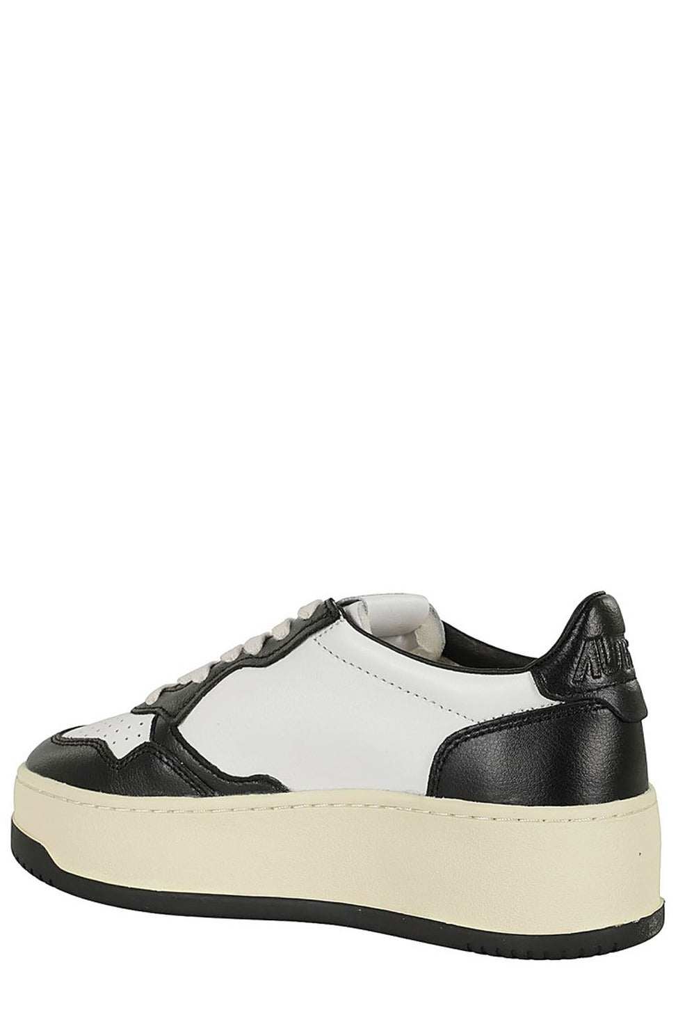 Black And White Platform Low Sneakers