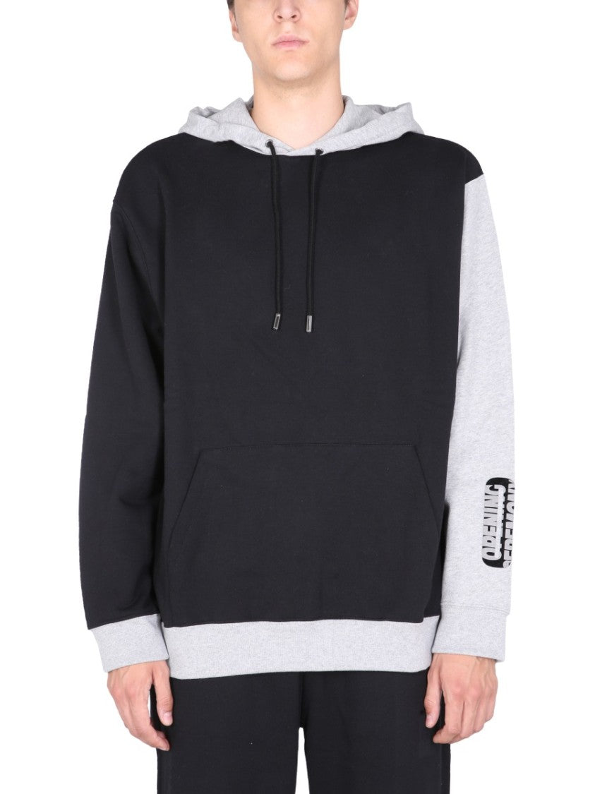 Color-Block Sweatshirt With Flocked Logo Detail