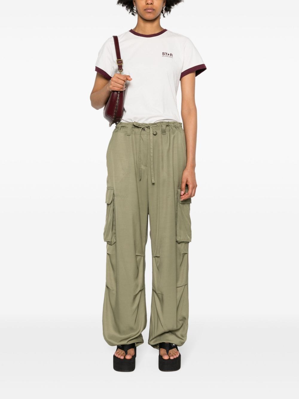 Wide-Leg Trousers with Functional Cargo Pockets