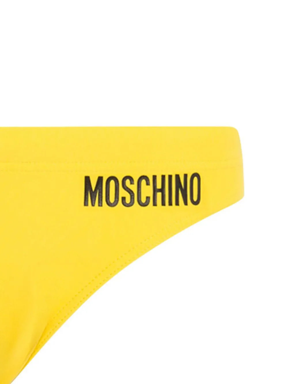 Vibrant Yellow Swim Brief With Playful Design