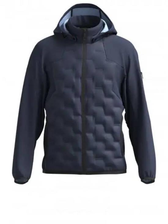 Structured Padded Jacket with Hood and Modern Silhouette