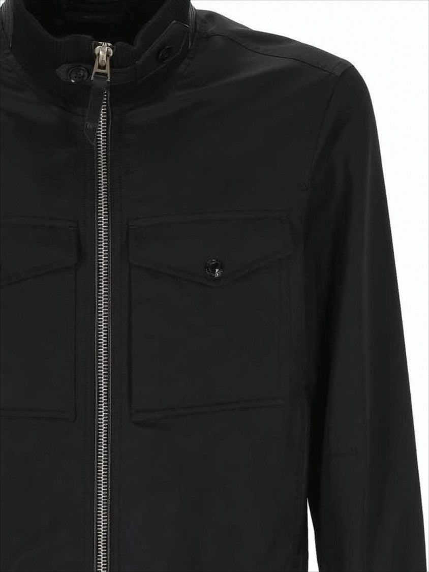 Bomber Jacket with Front Zipper
