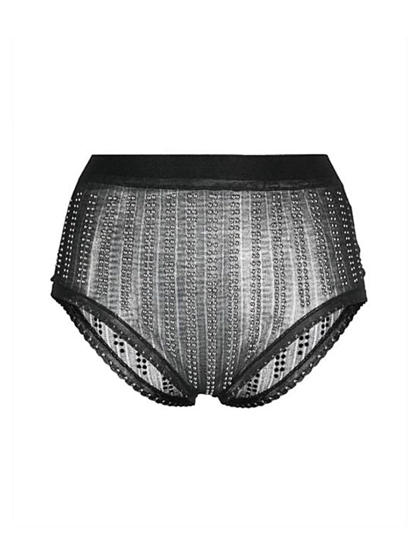 High-Waisted Black Briefs