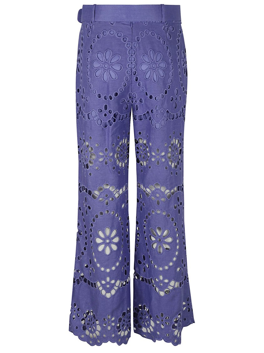 High-Waisted Wide-Leg Trousers