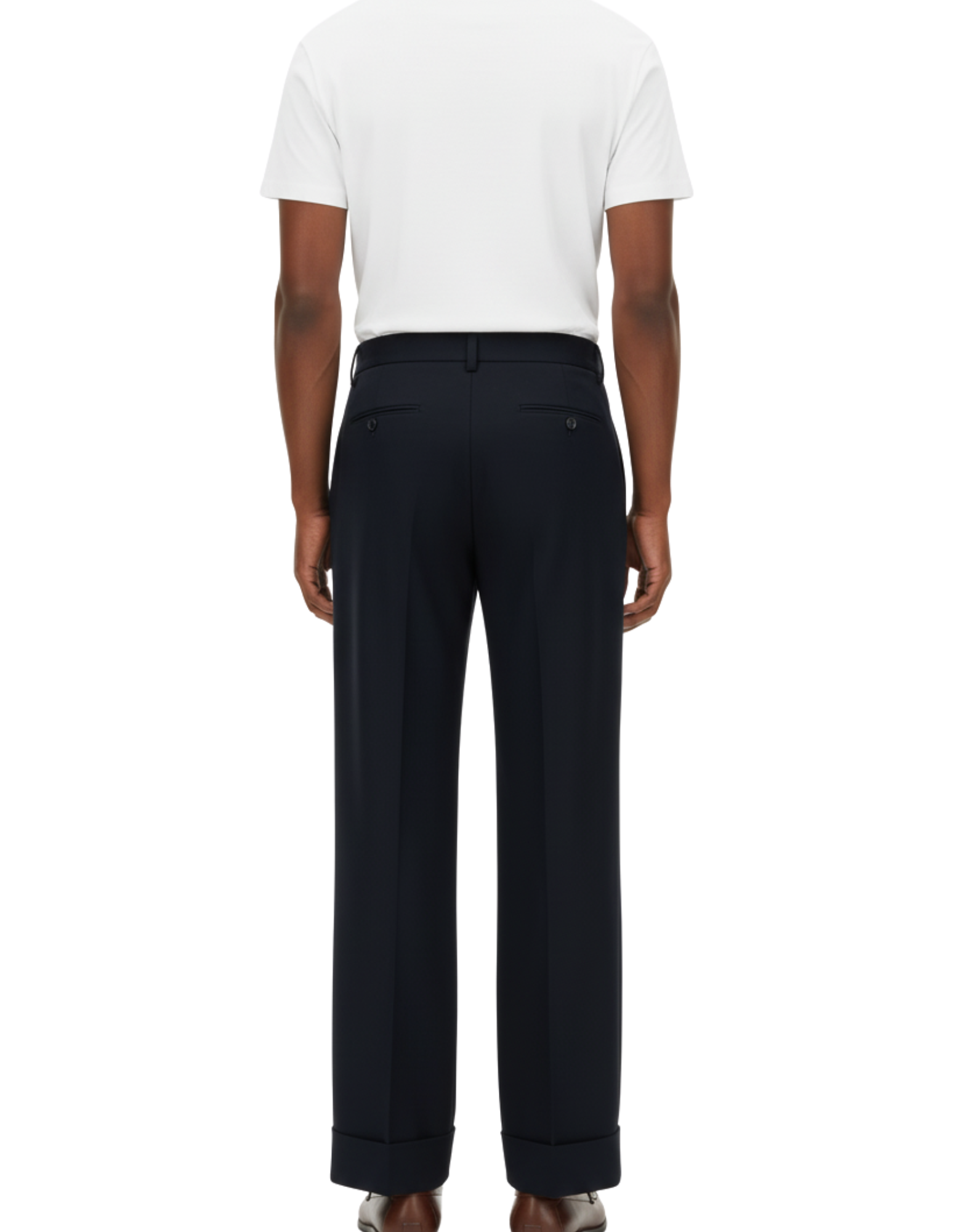 Tailored Trousers With Cuffed Hem