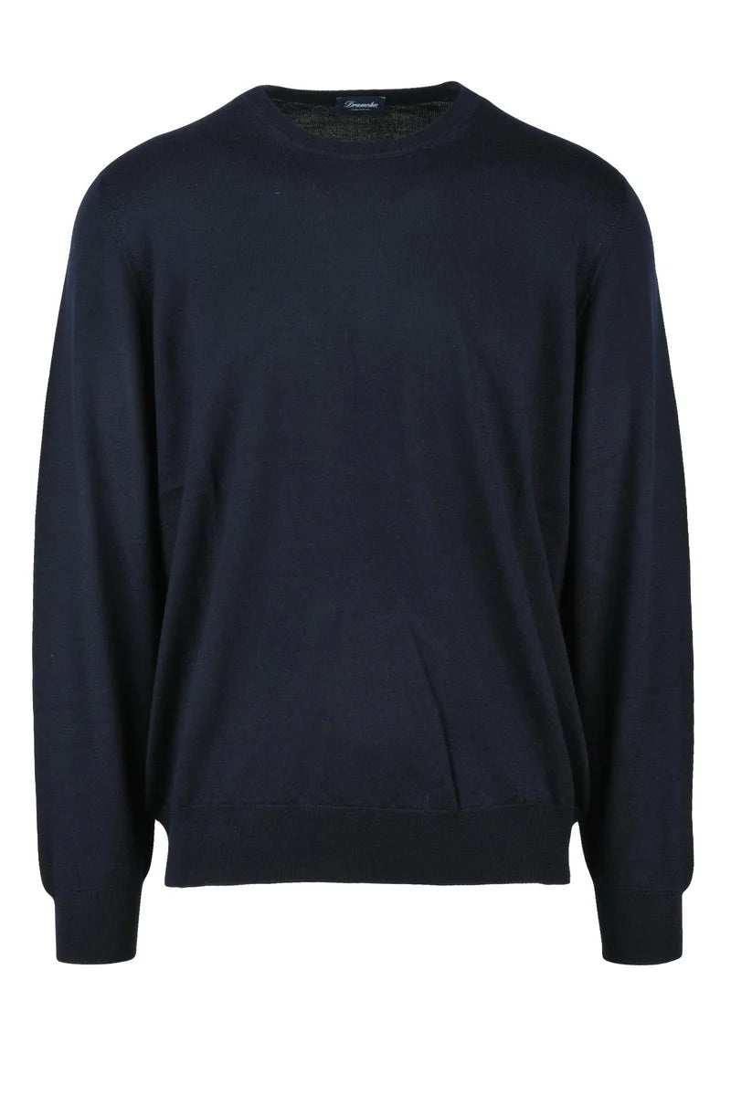Merino Wool Crew Neck Sweater - Multicolor