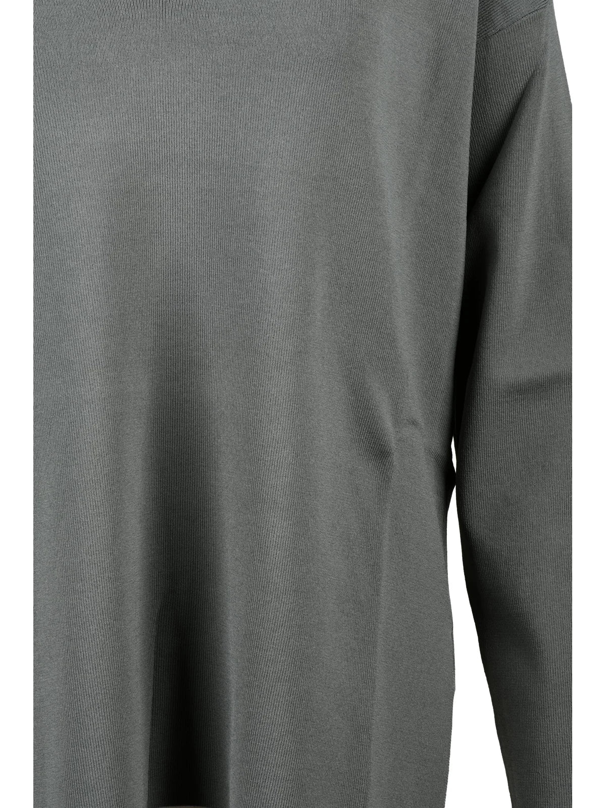 Sage Green Viscose Nylon Asymmetric Knit Top