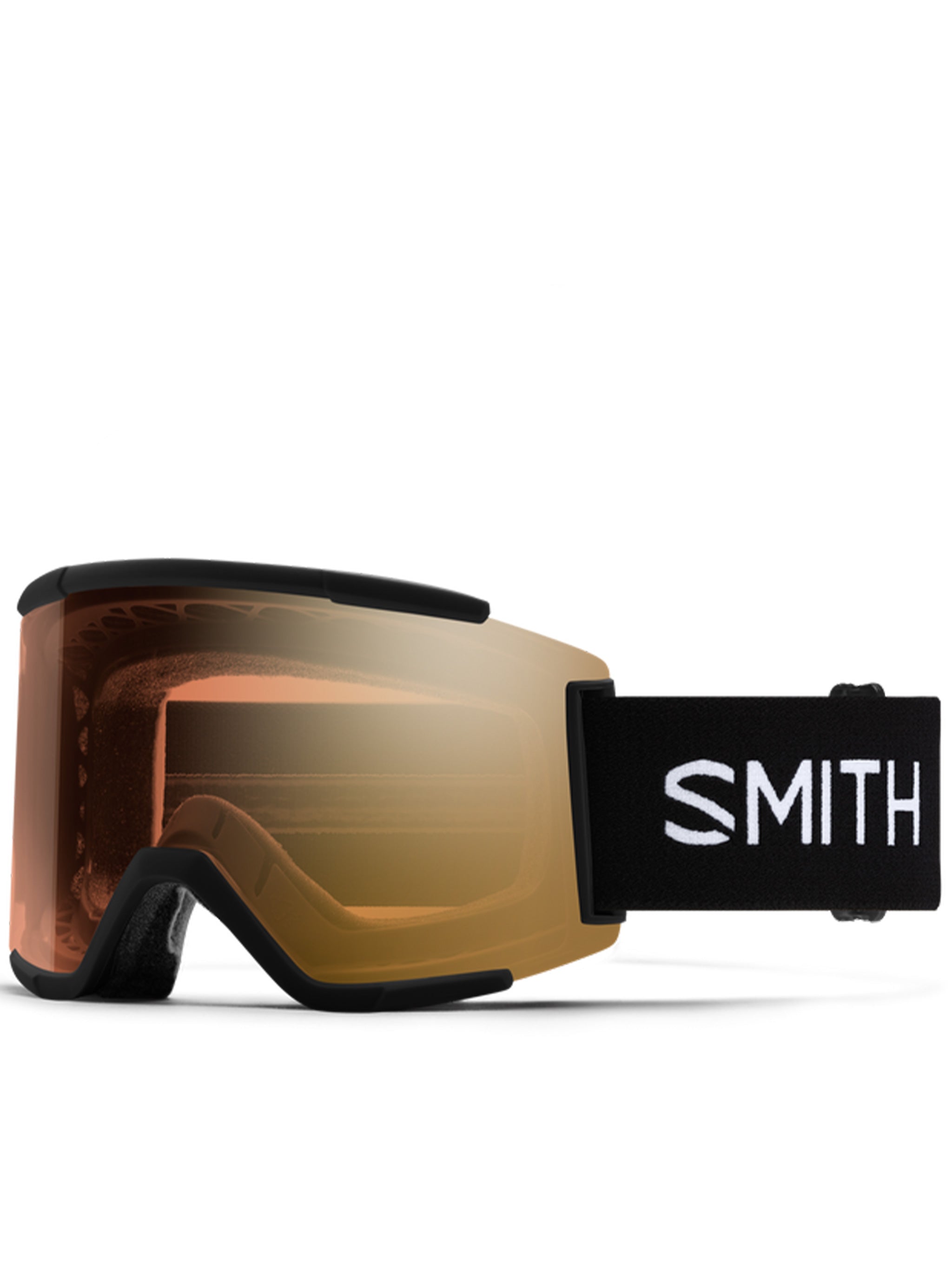 Wraparound Lens Sunglasses with Amber Tint and Branded Strap