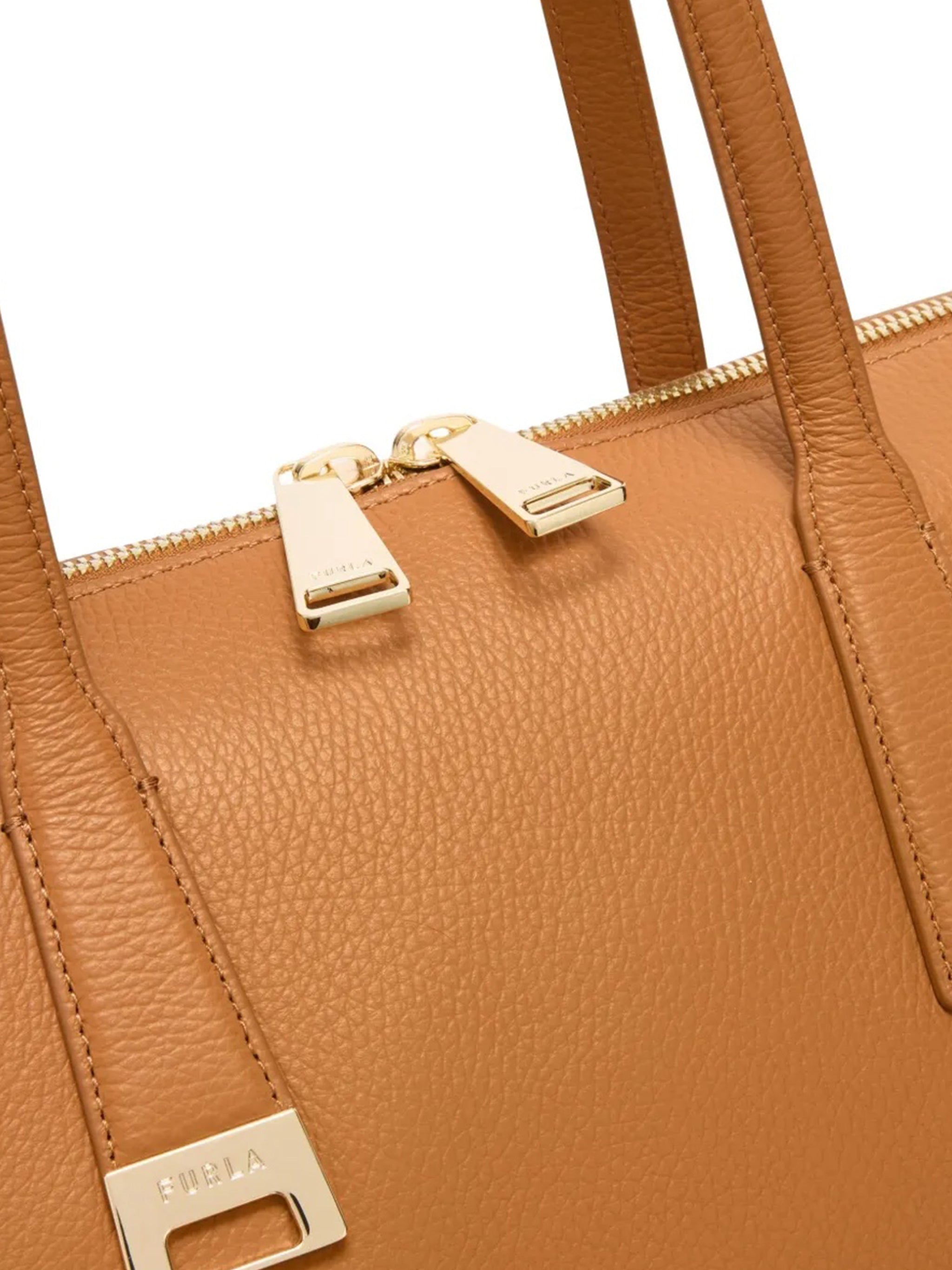 Olivia L Tote Structured Brown Leather Tote