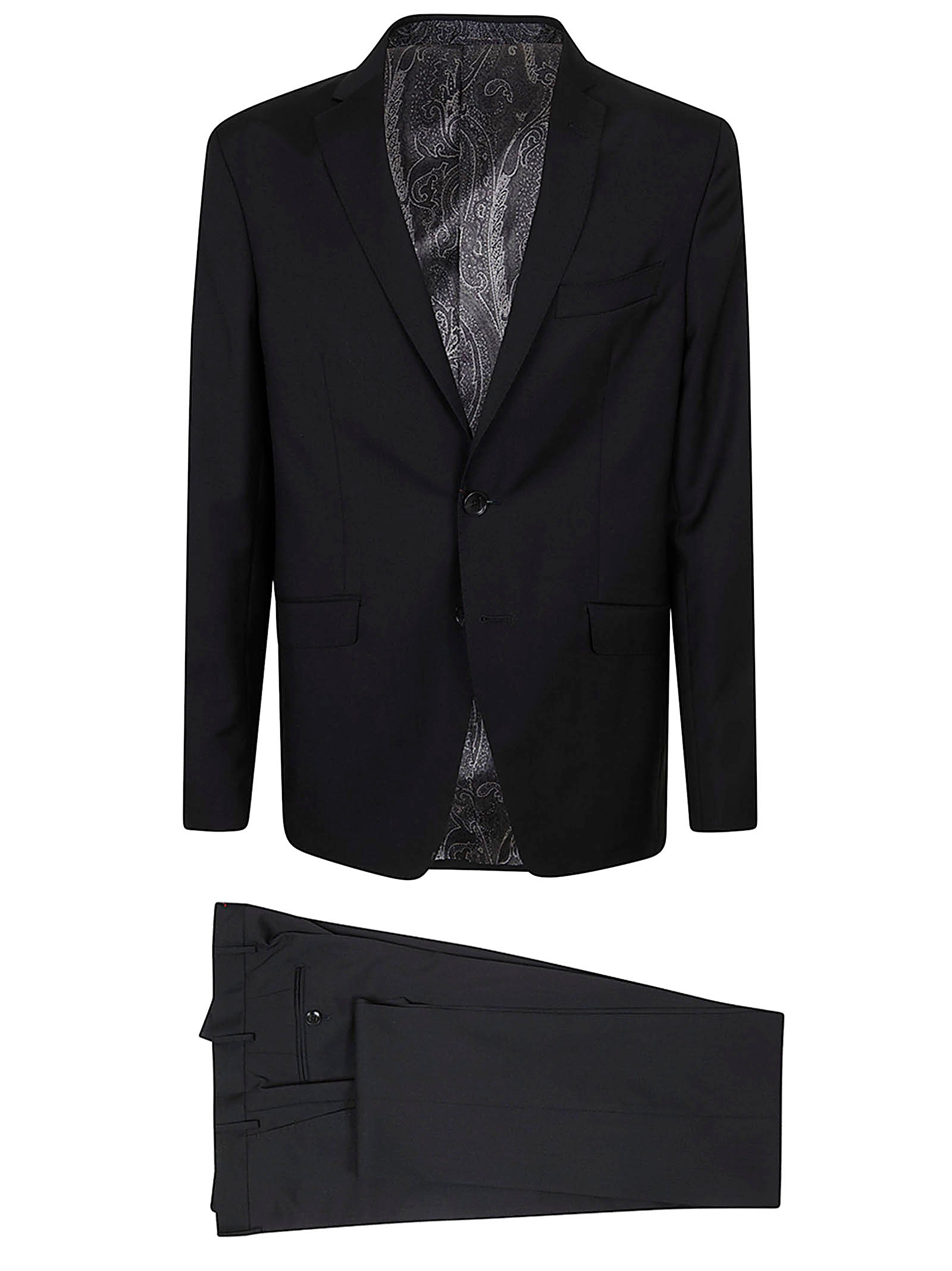 Textured Pure Virgin Wool Single-Breasted Suit