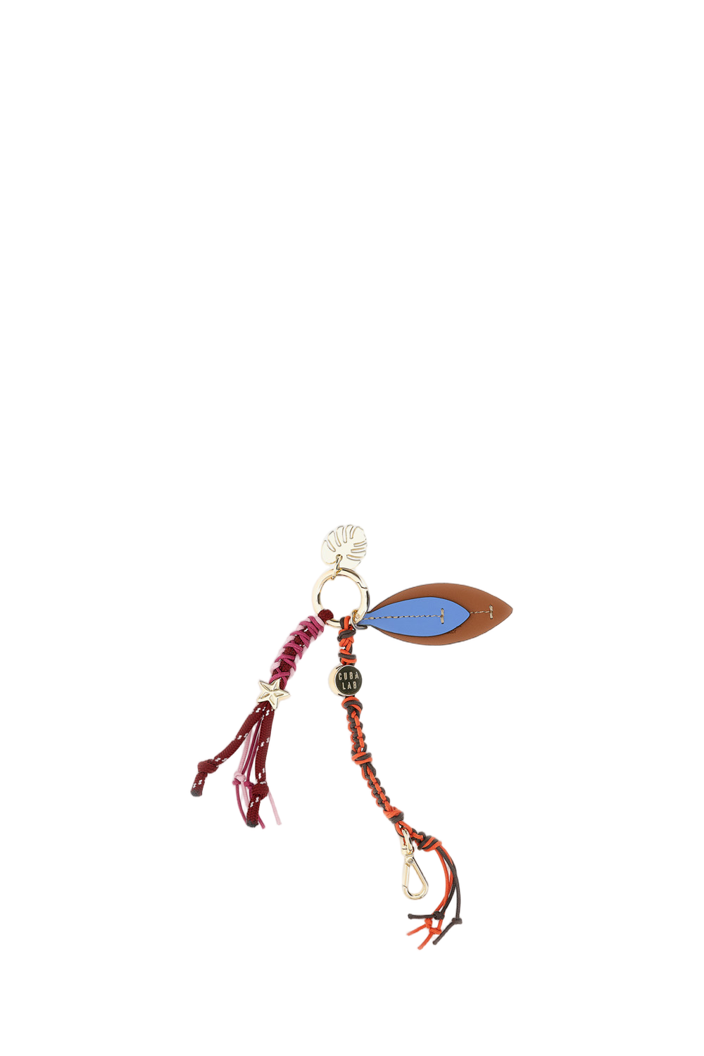 Multicolor Fabric Cord Keychain