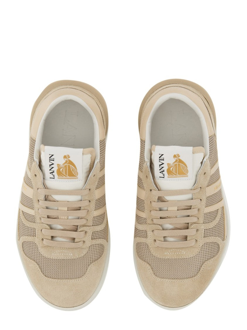 "Clay" Textured Low-Top Sneakers With Cushioned Sole