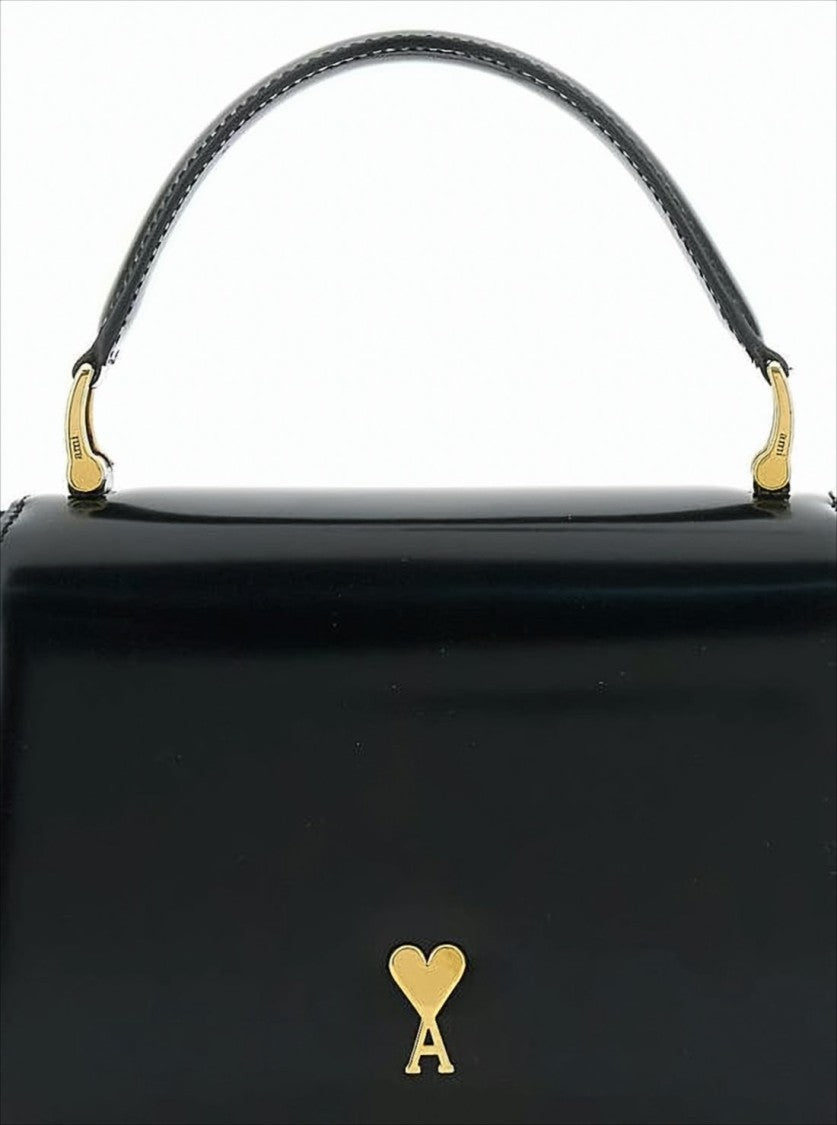 Structured Black Calf Leather Tote Bag
